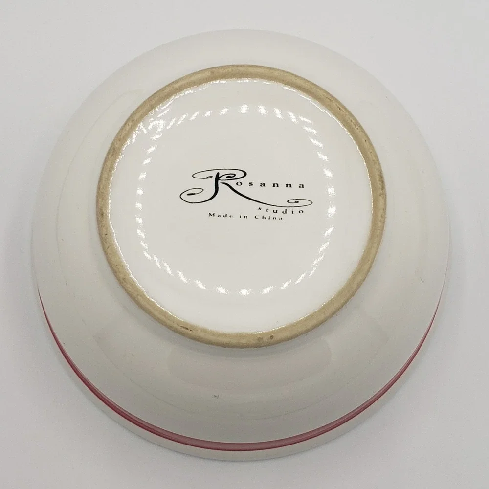 Vintage Valentine's Y2K Rosanna Studio Kitschy Retro Girl Baking Stoneware Bowl‎